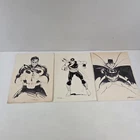 SIGNED Larry Stroman Original Comic Sketch Art Batman Punisher X-Factor Set of 3