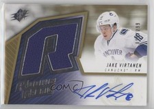 2015-16 SPx 2005-06 Retro Rookie Fabrics Jersey 90/299 Jake Virtanen Auto xp6