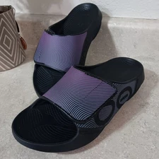 OOFOS OOAHH SPORT FLEX SANDAL Purple Gradient unisex W7 M5 