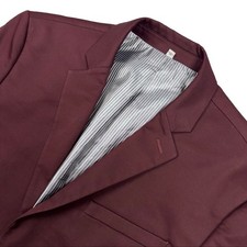 Express Men s Photographer Cotton Blend 2-Button Blazer Burgandy Red 40R