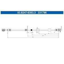 ATE Bremsschlauch vorne rechts L1TC2078AB 83.8247-0383.3