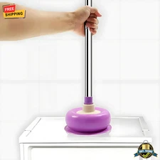 Toilet Plunger Tool – Handheld Bathroom Unclogging Drain Cleaner