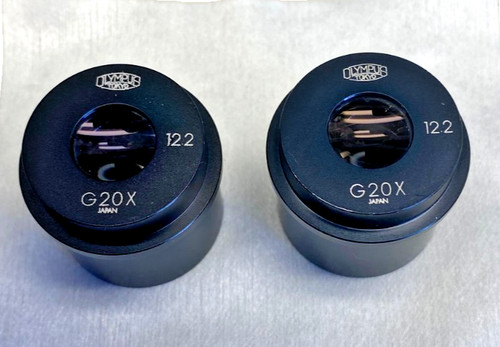 Pair Olympus G20X Microscope Eyepieces 12.2 (30mm) For Stereozoom