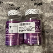 (2 Pack) Calcium Magnesium Zinc D3 Gummy Muscle,Bone,Calm,Mood,Sleep exp 01/26