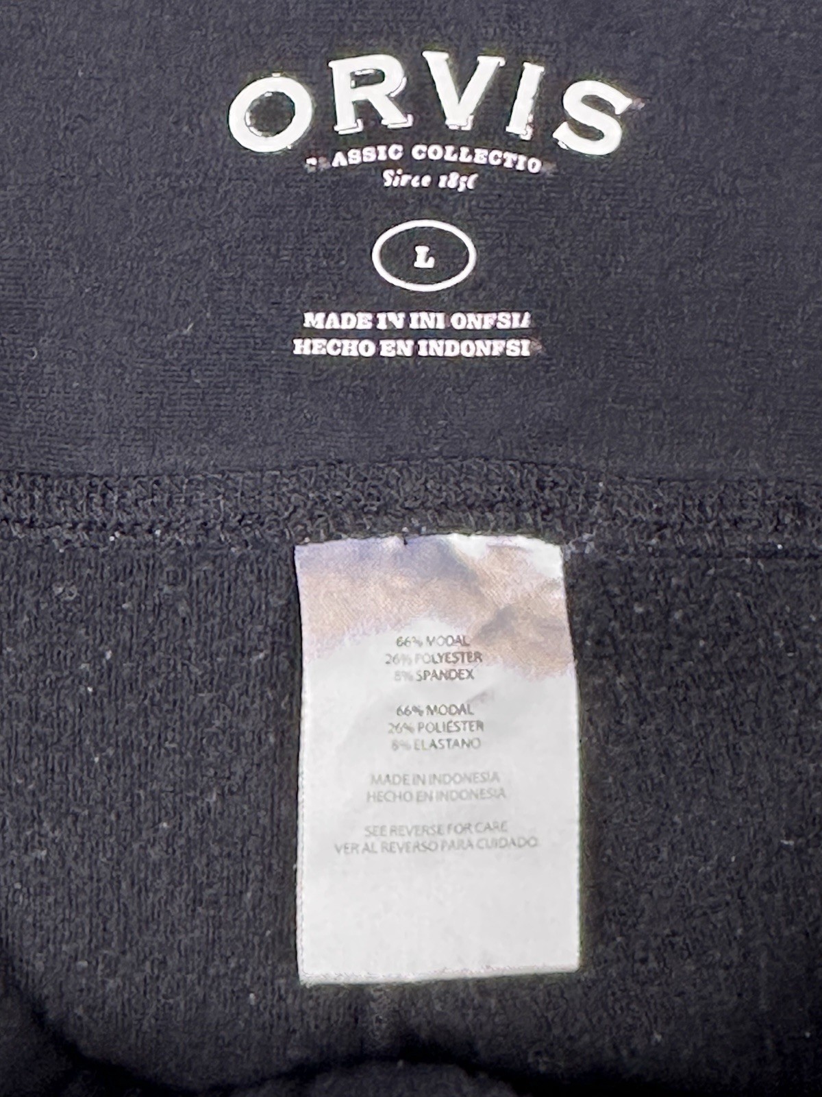 Orvis Womens Large Solid Black Workout Running Le… - image 3