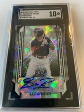 Brayan Rocchio 2021 Leaf Metal Draft Auto Rookie Card Guardians RC #3/5 SGC 10