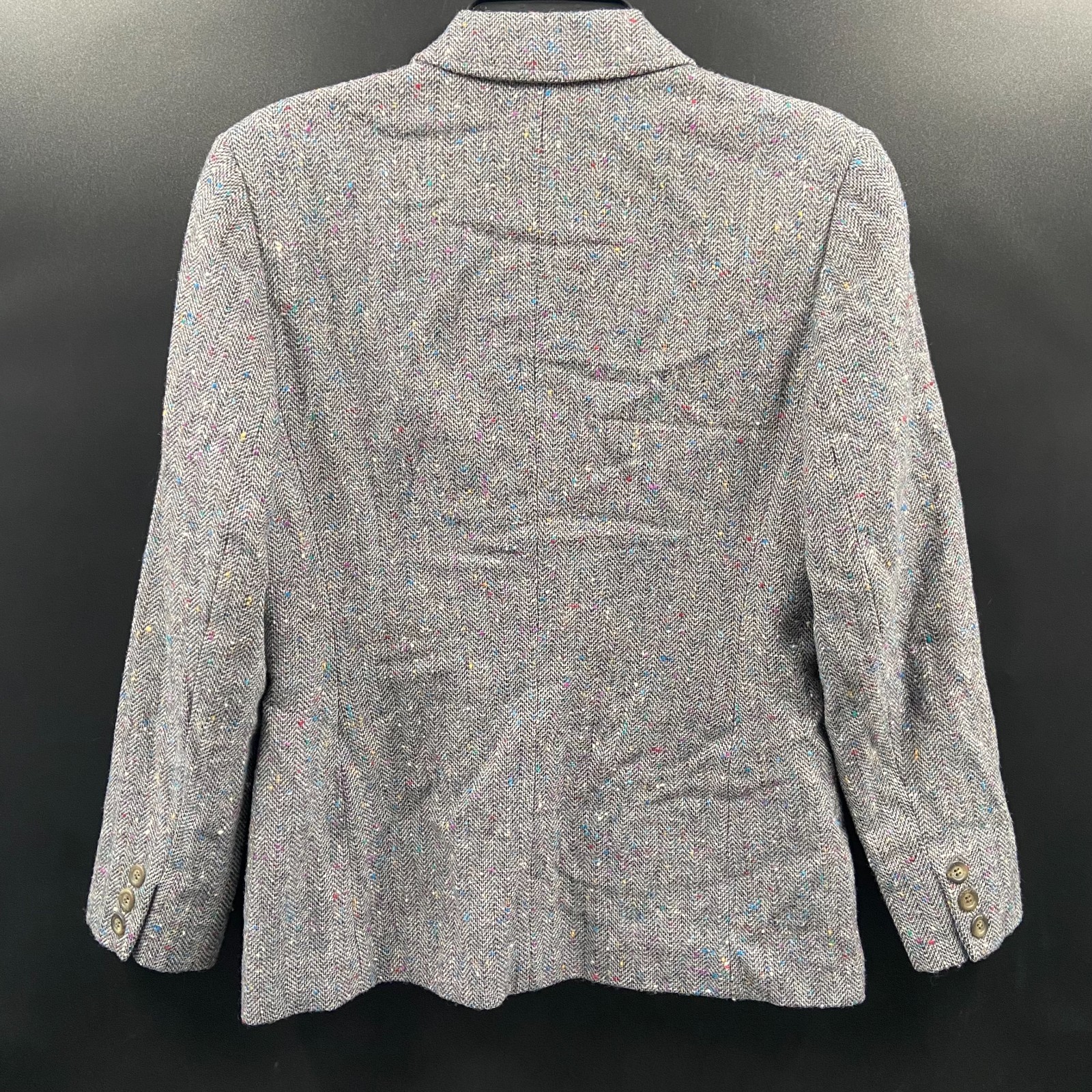 Vtg Pendleton Gray Confetti Herringbone Tweed 100… - image 4