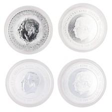 2023 - 2025 St. Helena King Charles III One Ounce Fine Silver Bullion Set of 5