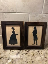 2 Vintage Silhouette George & Martha Washington Pictures Square 2675891 /2675887