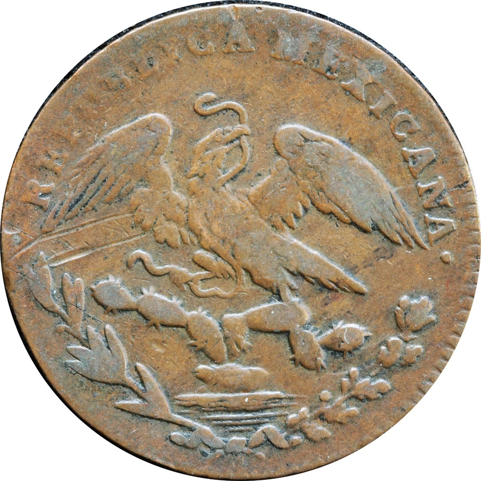 Mexico State Coppers 1/4 Real Mo 1831, KM# 358 - Image 2 of 2