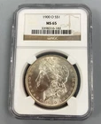1900 O US Morgan Silver $1 NGC MS65 chipped slab top left corner L24815
