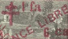 FRENCH INDIA 1942 PONDICHERY TEMPLE 6ca/5R/1fa FRANCE LIBRE & CROSS OF LORRAINE — photo 5