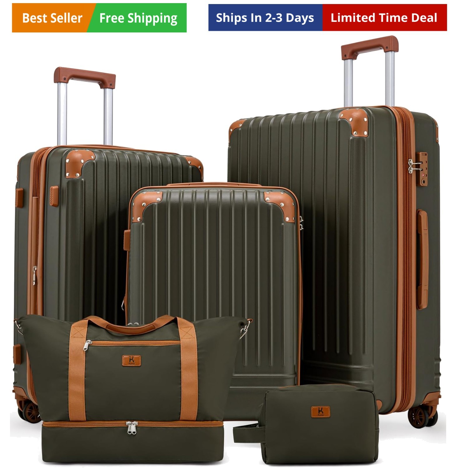 Sets With Detachable Spinner Wheels And Tsa Lock, ...