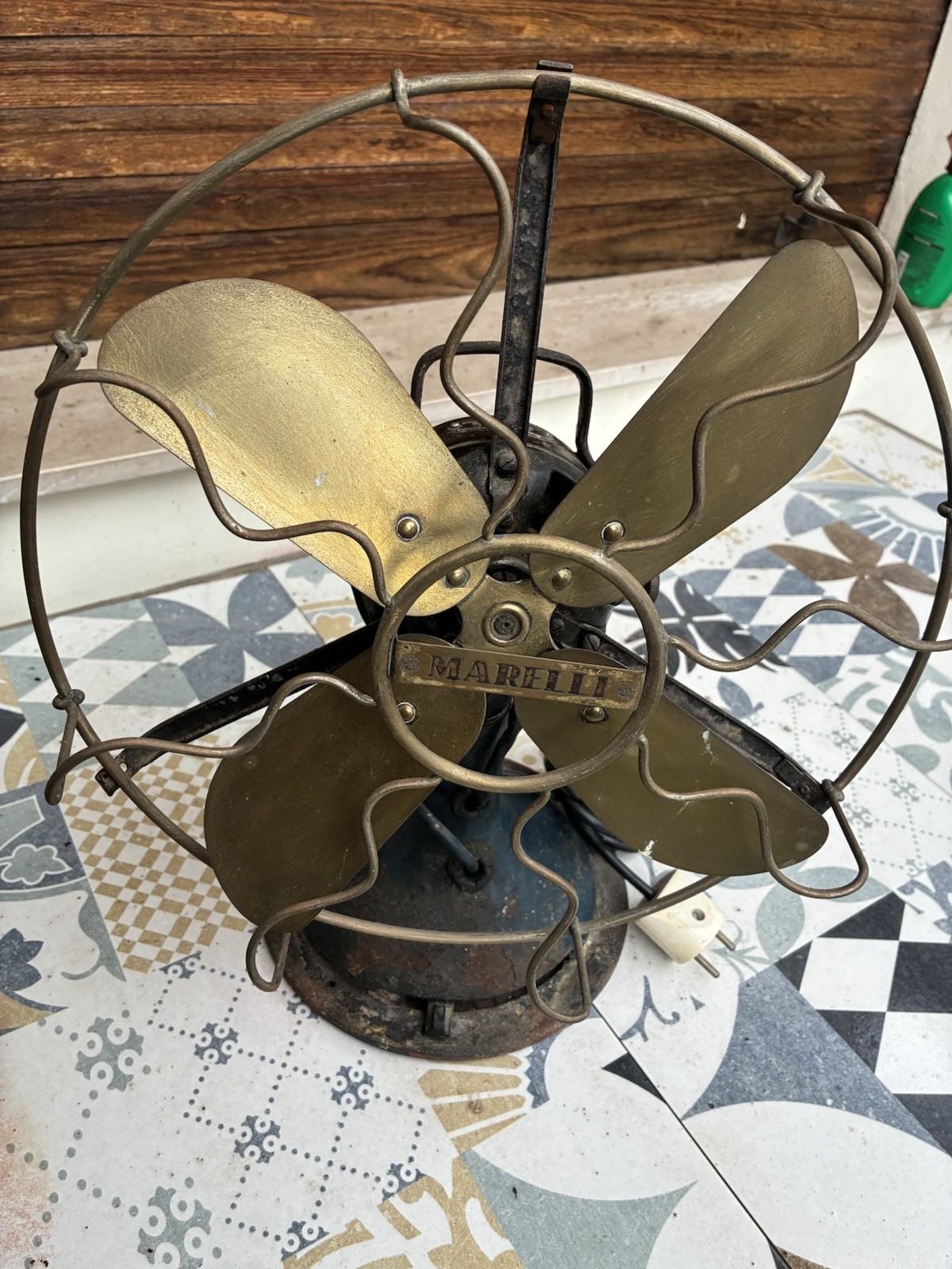 Marelli Ventilatore da tavolo 1.30 125V metallo blu/ottone con filo MPN 4633367