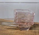 Fenton Glass Donkey Cart Wagon Pink Iridescent Trinket Dish Toothpick Holder