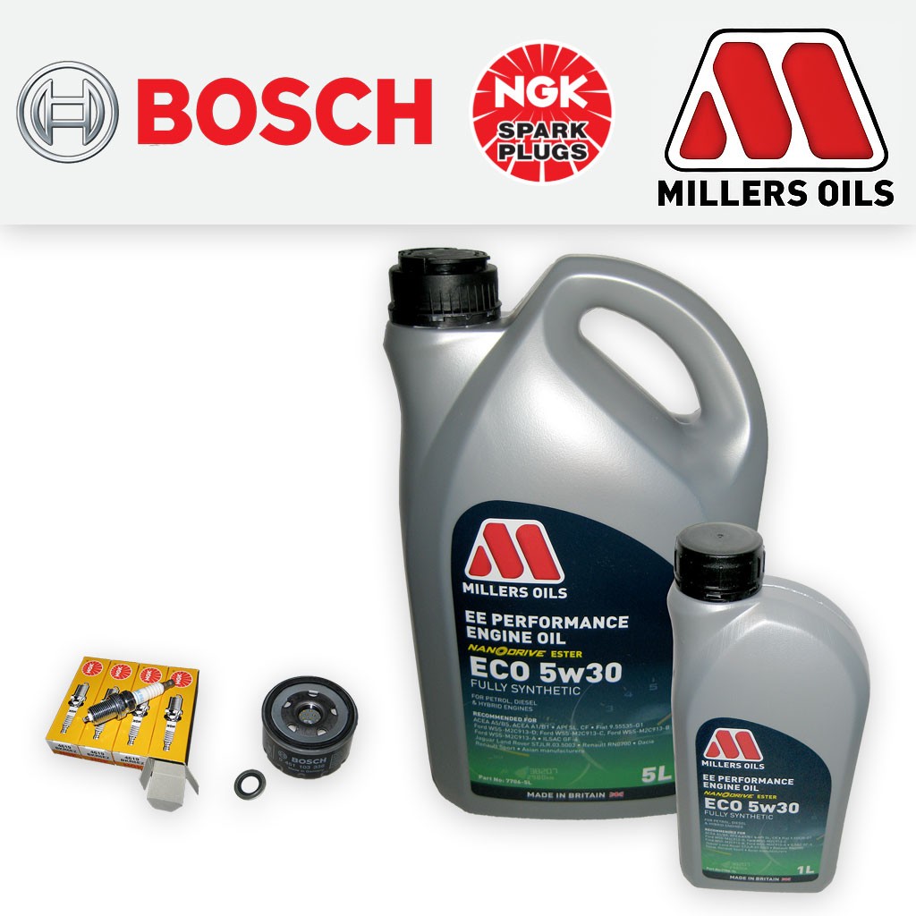 SERVICE KIT for RENAULT SCENIC II 2.0 16V OIL FILTER PLUGS +5w30 OIL (2003-2009)