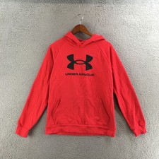 Under Armour Coldgear Hoodie  Sweatshirt Youth XL Red Long Sleeve Hooded Pocket