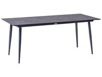 Gartentisch Hpl Steinoptik Grau Rechteckig 180X90 Cm Mit Metallgestell Dunkelgra