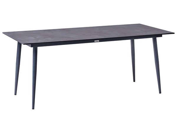 Gartentisch Hpl Steinoptik Grau Rechteckig 180X90 Cm Mit Metallgestell Dunkelgra-image