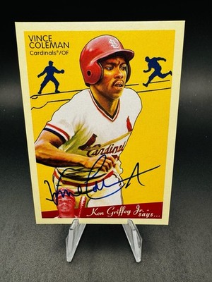 2008 Upper Deck Goudy Vince Coleman Goudy Graphs Autograph St. Louis Cardinals