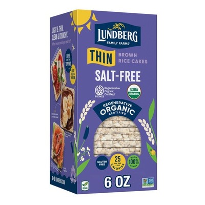 Lundberg Organic Thin Stackers 6Oz Brown Rice Snack Gluten Free Vegan Kosher