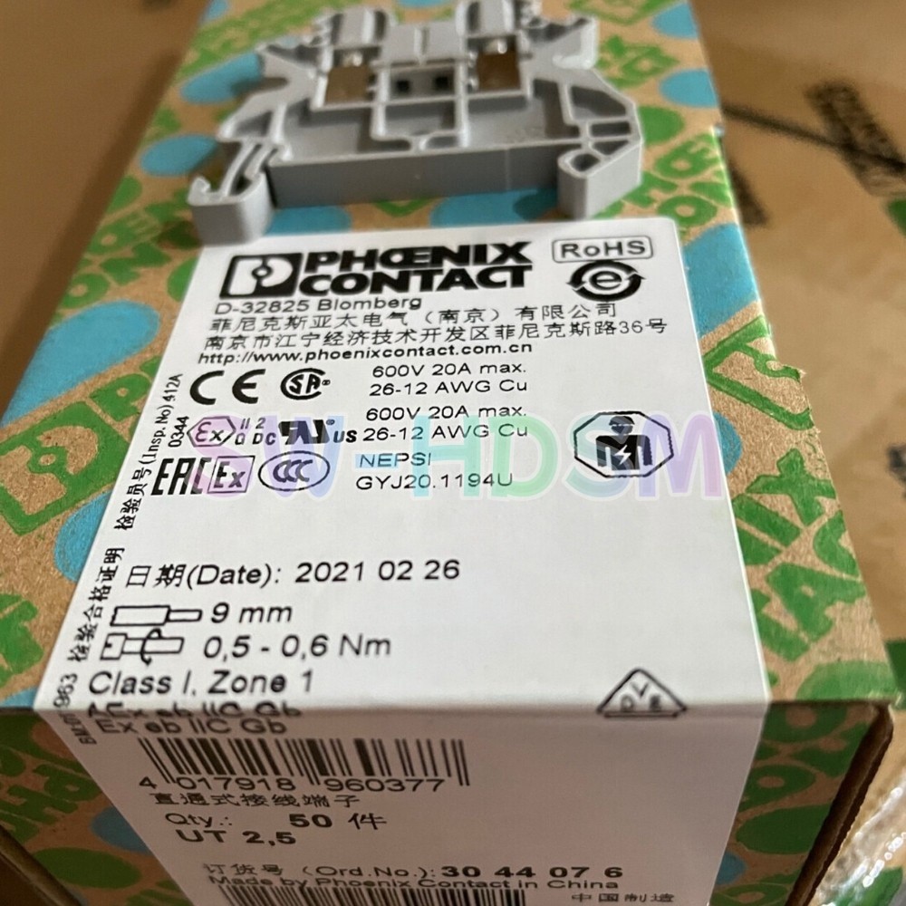 50PCS/Box NEW for 3044076 UT2.5 Terminal Blocks Freight Free #zc