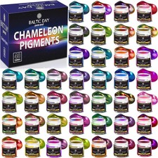 Chameleon Mica Powder, 40 Jars of Color Shift Mica Powder Set - Chameleon Mica