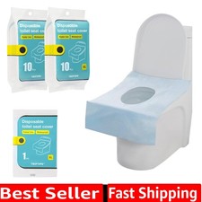 Toilet Seat Covers Disposable Travel Pack 20 count Faster use-Sticker free Wa...