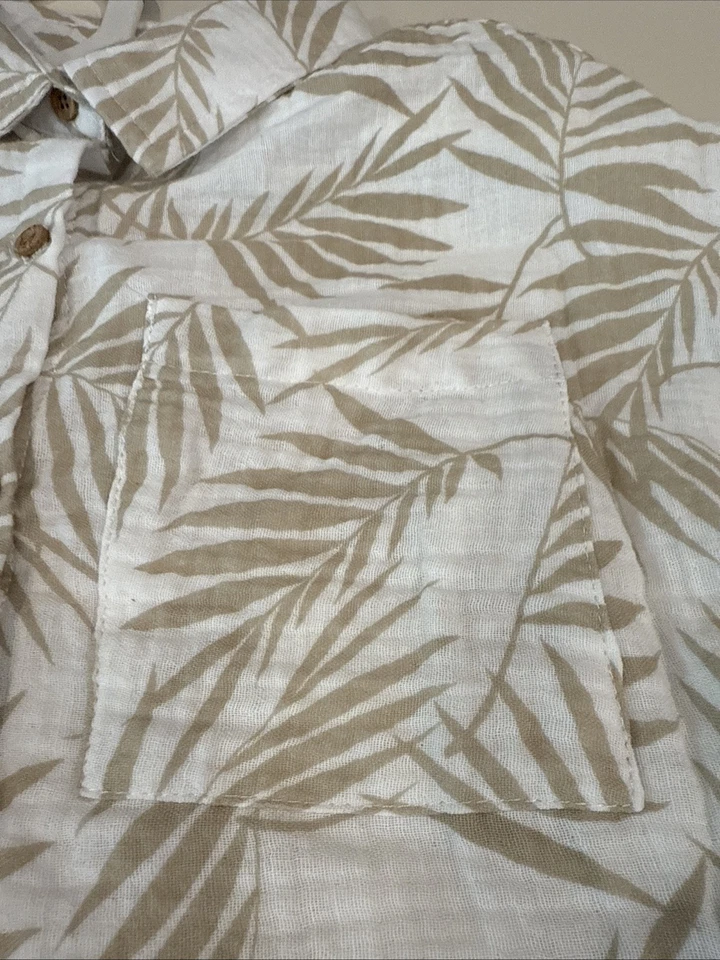 Juego de 2 piezas de top y pantalones cortos Grayson Threads para niños y niñas talla M (8) blanco y tostado Foto 4 de 4