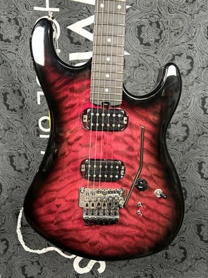 Kramer 84 HH Quilt Electric Guitar- Magenta w/Gig Bag (Pre-Owned)