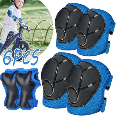 Knieschoner Kinder Schoner Set Inliner Schützer 6 in 1 Schutzausrüstung Kinder