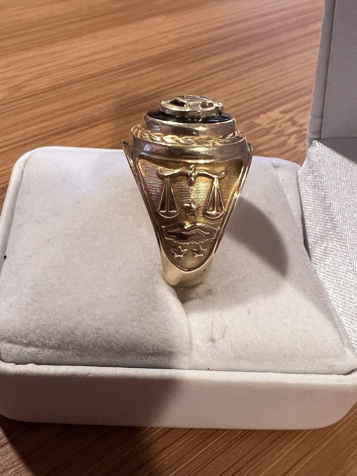 Vintage Lambda Chi Alpha Solid 12K Gold Ring With… - image 4