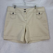 NWT LL Bean Women s Sz 20 Ivory Coveside Canvas Shorts Outdoor Summer Hiking