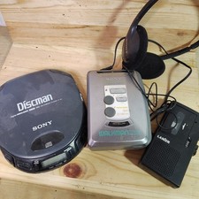 SONY Discman D-151 Wmfx375 Cassette And Lanier Recoder Untested As Is
