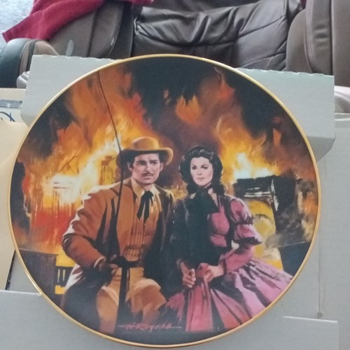 Gone With The Wind/The Burning Of Atlanta Plate w/Cert & Box/W.S. George(Used)