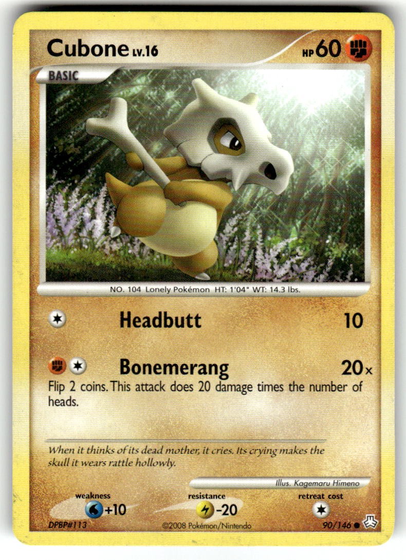 Cubone 90/146 Common Legends Awakened Pokemon Lightly Played