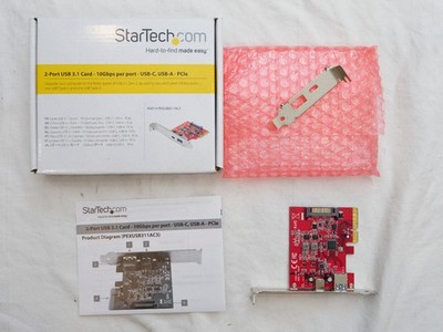 2 Port USB 3.1 Gen 2 10Gb/s PCI-Ex Card, 1x USB-A 1x USB-C - PEXUSB311AC3 BNIB