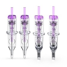 Wormhole Tattoo Cartridge Needles, 20pcs Mixed Sizes 3RL 5RL 5RM 20PCS, Clear