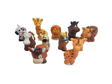Fisher Price Little People Farm Zoo Animal Lot 11 Cow Giraffe Lion Horse Zebra