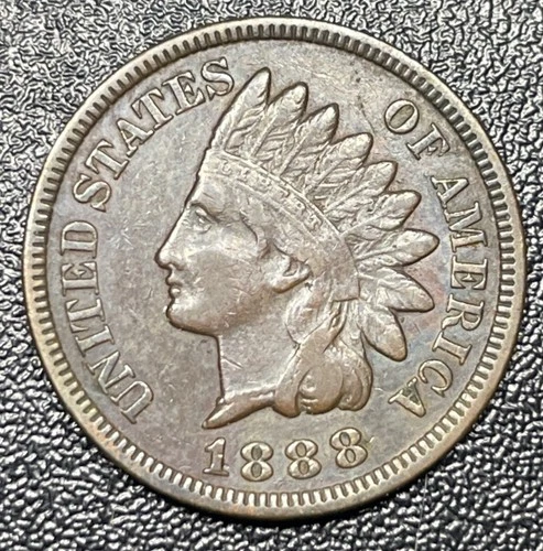 1888 Indian Head Cent Penny 1c Better Date Choice VF Very Fine