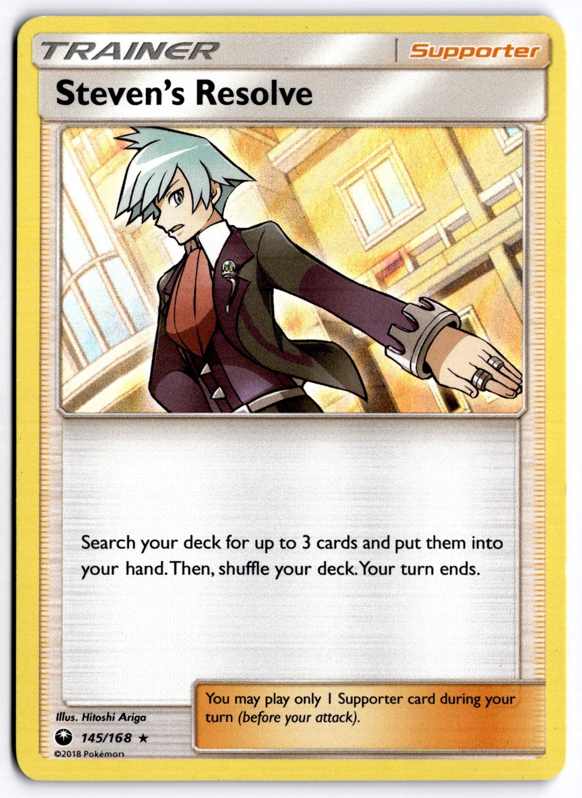 Steven's Resolve 145/168 SM - Celestial Storm Holo Rare
