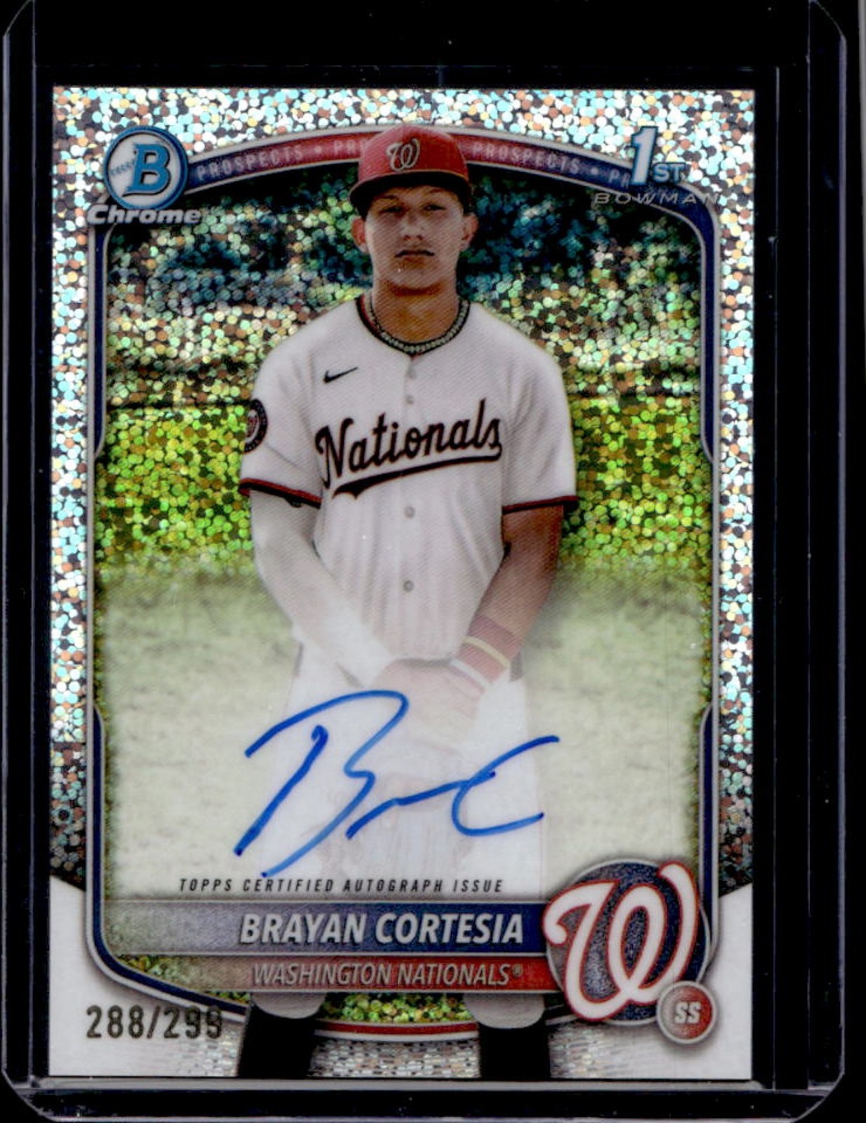 2025 Bowman Chrome Brayan Cortesia Auto Speckle Refractor 1st #288/299
