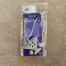 Chanukah Children’s Character Light Up Necklace Hanukkah Menorah Gift Kids LED