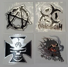 Vending Machine Tattoo Sticker Set Anarchy Chrome Skull Tribal Comic Decal