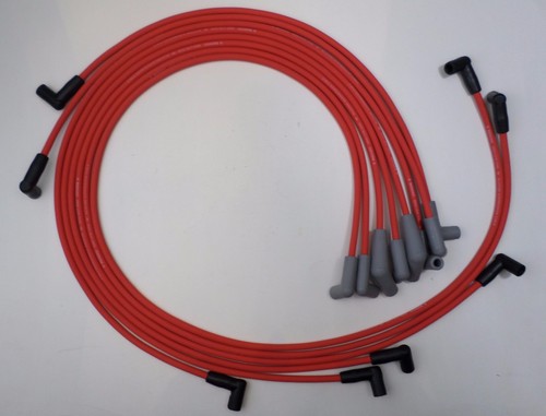 Vintage Ford Flathead 8mm Red Spiral Core Spark Plug Wires – Made In USA For 1949-1953 Models
