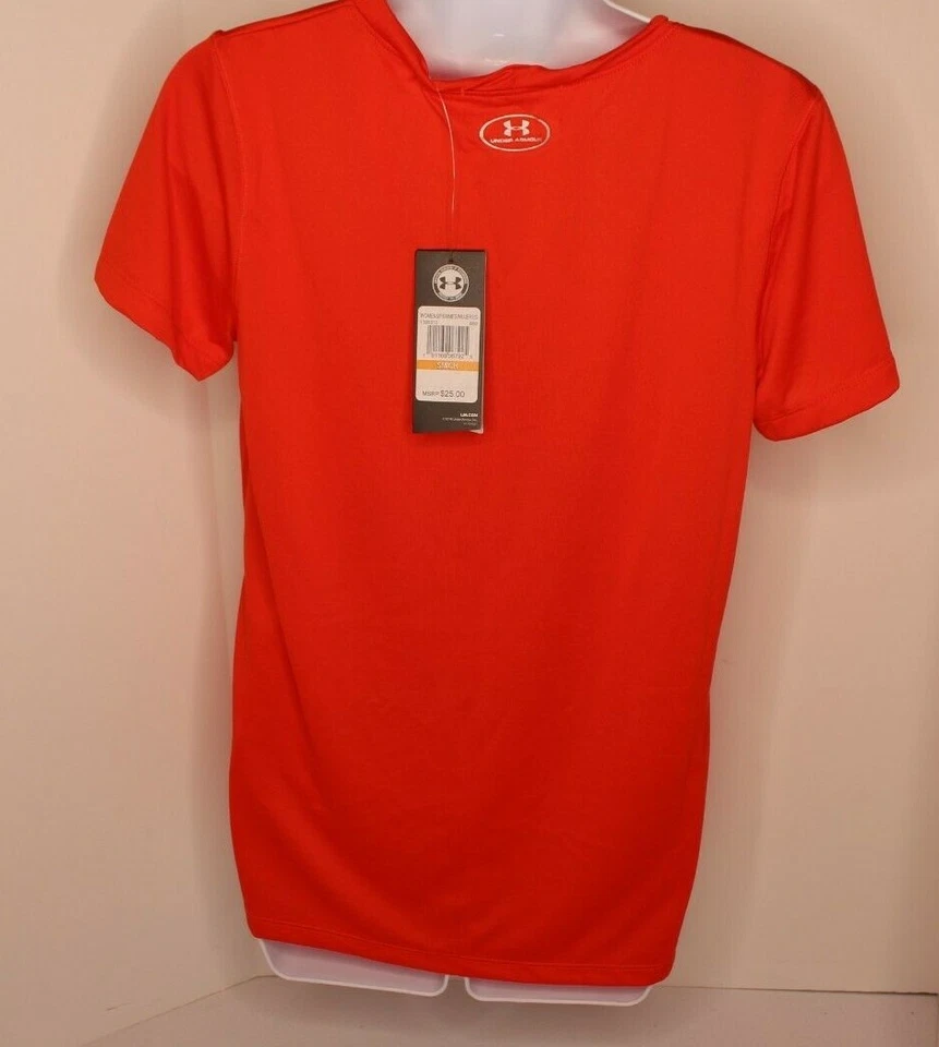 Under Armour Women's Locker 2.0 Shirt DARK ORANGE | SILVER SM - Image 2 of 3