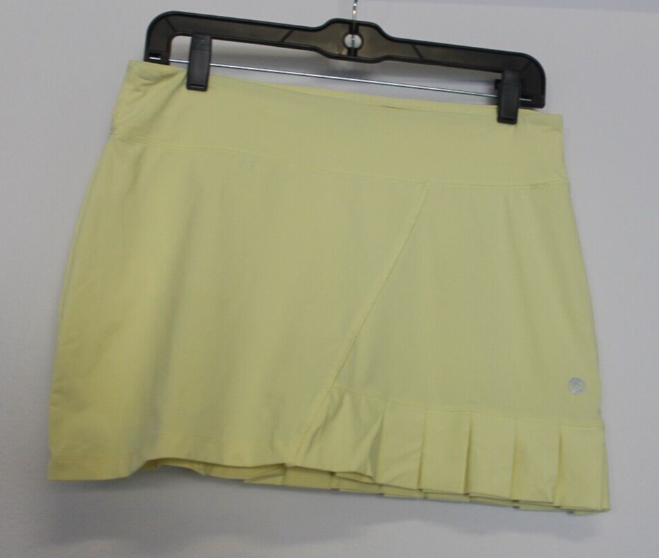 Lija Womens Yellow Activewear Skort Size SMALL TENNIS GOLF PICKLE