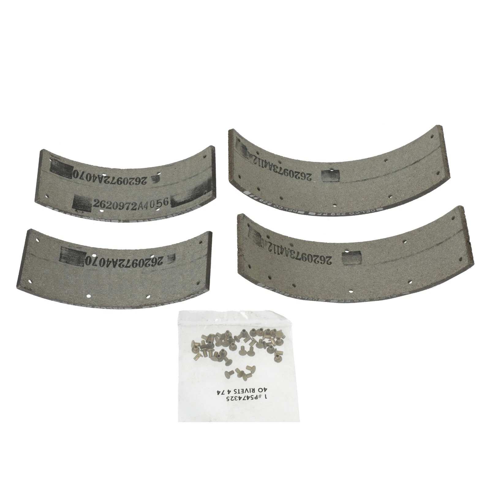Kit de forros de zapatas de freno delantero para GM (N/P 2621342)