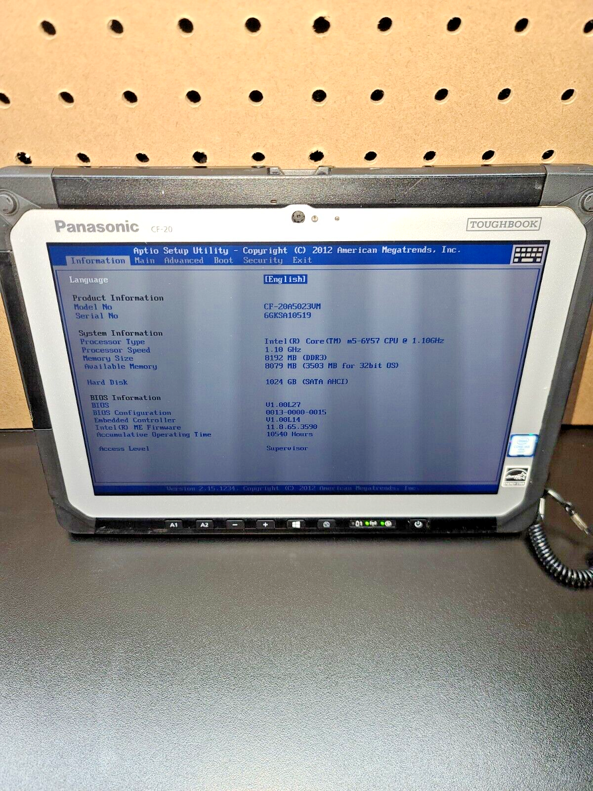 Panasonic Toughbook CF-20 MK1 i5 8GB 1TB Touch 4G Win11 Barcode Tablet Only - Picture 18 of 22