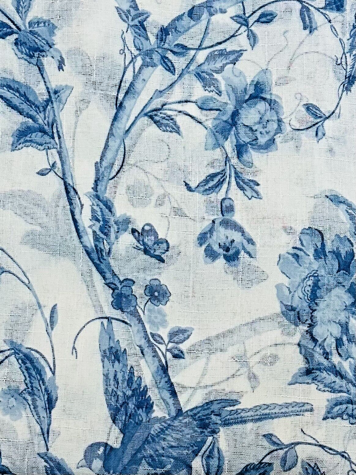 Panneaux de rideaux vintage Laura Ashley : paire bordée de